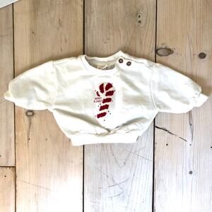 Cat & Jack NWOT Merry & Sweet Candy Cane Sweatshirt Size 0-3M
